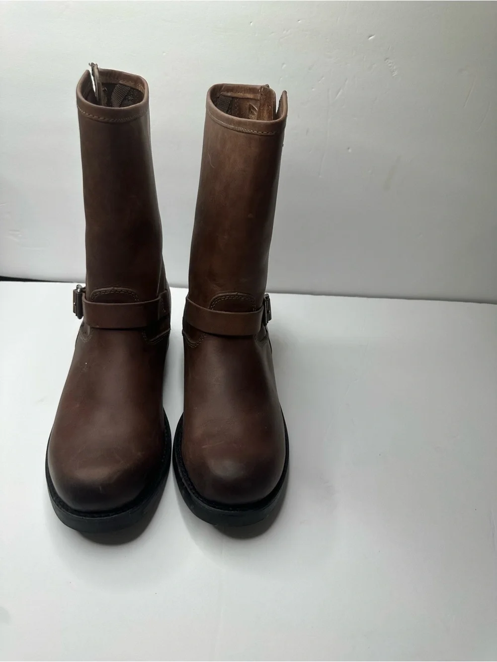 Polo by Ralph Lauren Brown Leather Harness Mid-Calf Boots